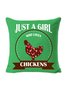 18*18 Lilicloth X Jessanjony Just A Girl How Loves Chickens Backrest Cushion Pillow Covers Decorations For Home