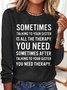 Women's Funny Sister Letters Casual Top