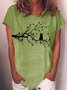 Women's Tree Branch Cat Print T-Shirt
