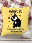 18*18 Throw Pillow Covers, Cat Soft Corduroy Cushion Pillowcase Case for Living Room