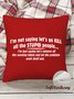 18*18 Throw Pillow Covers, Funny Letters Corduroy Cushion Pillowcase Case for Living Room
