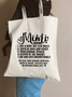Like A Mom Family Text Letters Casual Shopping Tote Bag