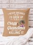 18*18 Funny Letter Grandma Backrest Cushion Pillow Covers Decorations For Home