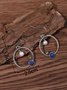 Bohemia Vintage Pearl Dangle Round Earrings Ethnic Jewelry