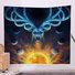 51x60 Bedroom Animal Elk Tapestry Fireplace Art For Backdrop Blanket Home Festival Decor