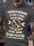 Men's Curious Enough To Take It Apart Skilled Enough To Put It Back Together Funny Graphic Print Cotton Loose Casual Crew Neck T-Shirt