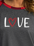 Lilicloth X Jessanjony Valentine's Day Love Women's Long Sleeve Buffalo Plaid T-Shirt