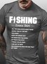 Fishing Excuse Shirt Men's Crew Neck Cotton T-Shirt