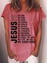Women's Jesus Faith Casual Crew Neck T-Shirt