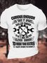 Men's Curious Enough To Take It Apart Skilled Enough To Put It Back Together Funny Graphic Print Cotton Casual Crew Neck Text Letters T-Shirt