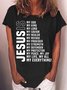 Women's Jesus Faith Casual Crew Neck T-Shirt