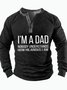 Men's I Am A Dad Nobody Understands How Hilarious I Am Funny Graphic Print Half Turtleneck Regular Fit Casual Top