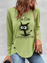 Women's Funny Grumpy Cat I'm Fine Long Sleeve T-Shirt