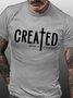 Men's Created With A Purpose The Religious Cross Funny Graphic Print Cotton Casual T-Shirt