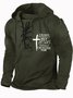 Men's I Am Not Perfect But Jesus Thinks I Am To Die For The Religious Cross Graphic Print Hoodie Casual Regular Fit Sweatshirt