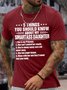 Men’s 5 Things You Should Know About My Smartass Daughter Crew Neck Casual T-Shirt