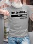 Men's Fart Loading Please Wait Funny Graphic Print Text Letters Cotton Casual Crew Neck T-Shirt