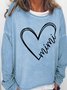 Women's Mimi Heart Casual Sweatshirt