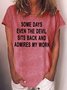 Women's Casual Funny Letter T-Shirt