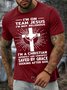 Men’s I’m Not Team Jesus I’m Not Religious I’m A Christian Casual Crew Neck T-Shirt