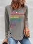 Women's Valentines Day Love Over Hate Casual Crew Neck Top