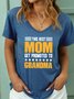 Lilicloth X Jessanjony This Best Mom Get Promoted To Grandma Women's V Neck T-Shirt