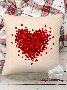 18*18 Throw Pillow Covers, Heart Cordate Soft Corduroy Cushion Pillowcase Case for Living Room Bed Sofa Car Home Decoration