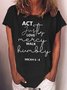 Women's Christian Letters Casual T-Shirt