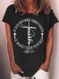 Women's Faith LUKE 1 37 Cross Casual T-Shirt