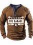 Men’s I’ll Be In The Garage Casual Text Letters Top