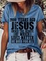 Women's 2000 Years Ago Jesus Ended the Debate Christian Believe T-Shirt Casual T-Shirt