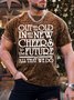 Men’s Out With The Old In With The New Cheers To The Future And All That We Do Regular Fit Text Letters Crew Neck Casual T-Shirt