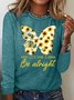 Women's Everything Gonna Be Alright Casual Letters Top