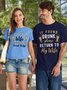 Men's If Found Drunk Please Return To My Wife Funny Graphic Print Valentine's Day Gift Couple Casual Text Letters Loose Cotton T-Shirt