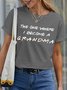 Women’s The One Where I Become A Grandma Couple Cotton Casual Loose Text Letters T-Shirt