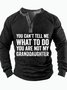 Men's You Can't Tell Me What To Do You Are Not My Granddaughter Funny Graphic Print Text Letters Regular Fit Casual Half Turtleneck Top