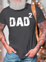 Men's Dad Couple Cotton Casual Regular Fit T-Shirt