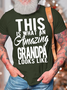 Men's This Is What An Amazing Grandpa Looks Like Casual Crew Neck T-Shirt