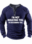 Men's I'm Not Insulting You I'm Describing You Casual Text Letters Top