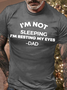 Men's I'm Not Sleeping I'm Resting My Eyes Dad Casual Cotton T-Shirt