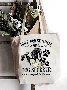 Cute Horse And Dog Flower Dirt Horse Smell Simple Shopping Tote