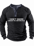 Men's I Don't Snore I Dream I'm A Motorcycle Casual Text Letters Regular Fit Top