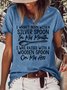 Women's Silver Spoon Funny Letter Casual Crew Neck T-Shirt