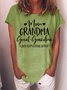 Women's Mom Grandma Great Grandma I Just Keep Getting Better Funny Graphic Print  Crew Neck Text Letters Casual Loose T-Shirt