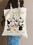 Funny Life without Cat I dont think so Cat Lovers Shopping Tote