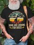 Men's Not All Who Wander Are Lost Some Are Looking For Discs Funny Graphic Print Casual Loose Text Letters Cotton T-Shirt