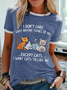 Women's I Don’t Care What Anymore Thanks Of Me Except Cats I Want Cats To Like Me Graphic Regular Fit T-Shirt