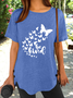 Women's Be Kind with Butterflies Casual T-Shirt