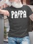 Men's Papa Funny Graphic Print Casual Loose Text Letters Cotton T-Shirt