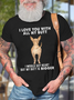 Men's I Love You With All My Butt I Would Say Heart But My Butt Is Bigger Funny dog Valentines Gift Graphic Print Casual Loose Cotton Text Letters T-Shirt